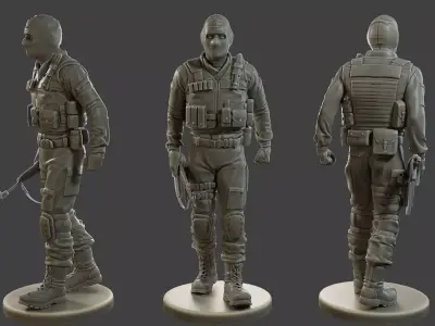 CzechSlovak Police Tactical Unit CPTU2 008 3D print model