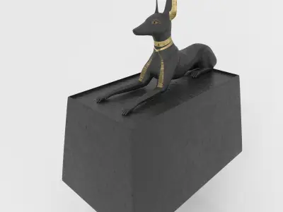 Anubis Shrine Stone 3D model