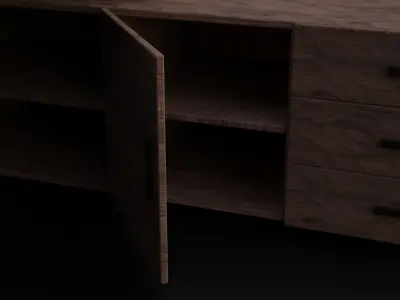 Modern Desk Design Free 3D model
