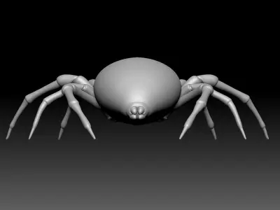 Garden Spider Low-poly 3D model