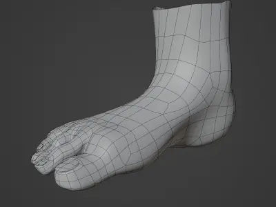 Stylized Foot Low-poly 3D model