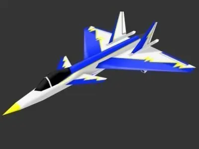 MSF fighter jet flying in sky 3D model