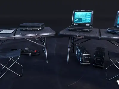 The Rally Point Military Props Low-poly 3D model