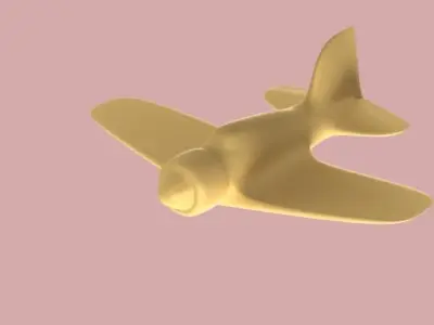 WARE AIRPLANE Low-poly 3D model