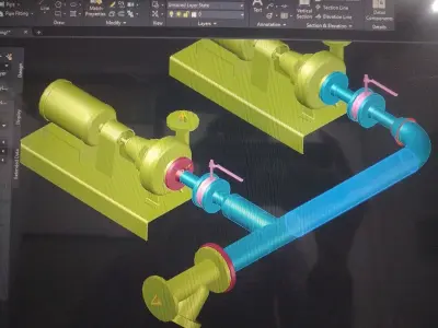 multiple 3d objects in cad 3D model