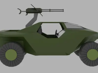 Warthog military vehicle Free 3D model