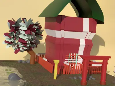 Templo Japones Free 3D model