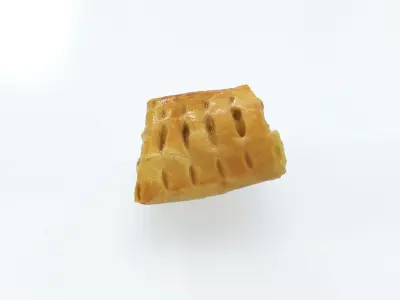 Pie Puff Bread Cake Part Low-poly 3D model