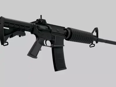 AR-15-Carabine Low-poly 3D model