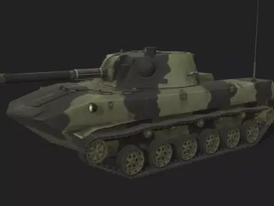 Tank 2s9 Nona Low-poly 3D model
