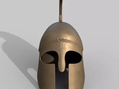 Greek helmet Low-poly 3D model get