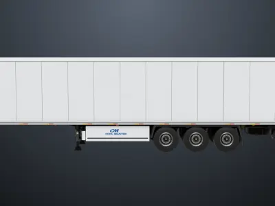 Refrigerator Trailer 05 for Heavy Truck PBR Low-poly 3D model