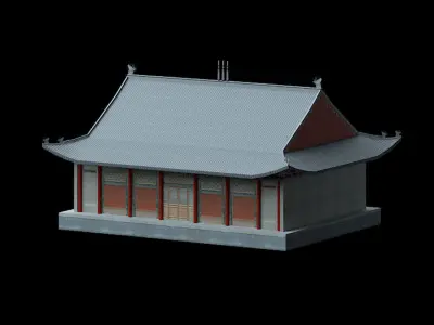 Ancient Chinese Architecture 03 Low-poly 3D model