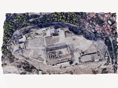 Acropolis of Athens - Parthenon Low-poly 3D model