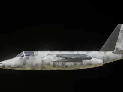 Modern military jet attack aircraft - SU-25 Frogfoot - Grach 3D print model