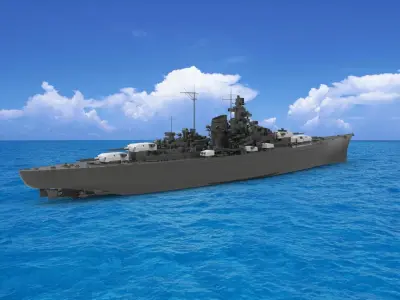 German battleship Tirpitz 3D model