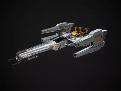 space fighter ship Free low-poly 3D model