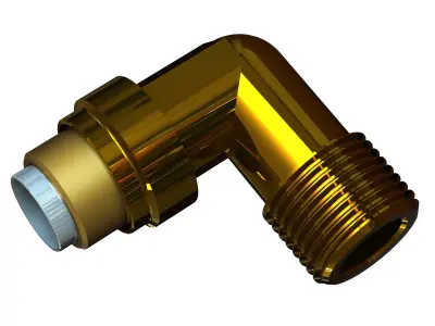 Brass Truck Fittings Set 3D model