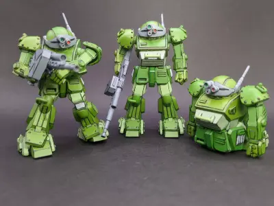 Scopedog Mecha Miniatures Bundle 3D print model