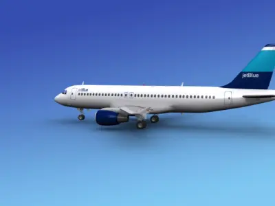 Airbus A320 Jet Blue 1 3D model