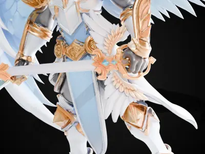 Stylized Sword - Paladin Sword Celestial Verdict - Game Ready 3D model