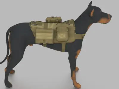 TACTICAL VEST FOR DOG 2 3D model