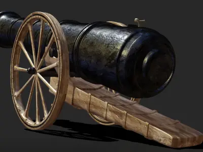 Ramadan Cannon Free low-poly 3D model