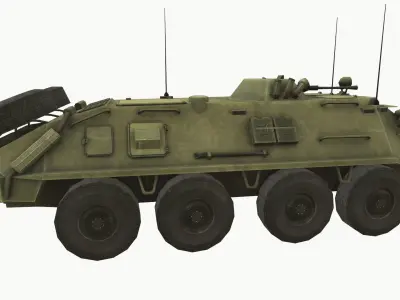 BTR-60 Low-poly 3D model