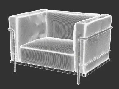  Replica Le Corbusier Grand Confort Armchair Model, Black 