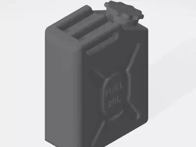 Jerrycan fuel can Free 3D print model
