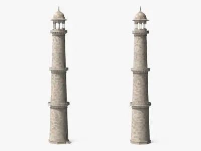 Indo-Islamic Tower With Balcony 3D model