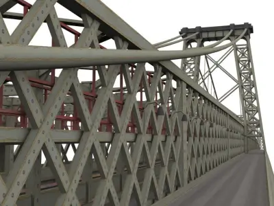 Williamsburg Bridge Low-poly 3D model