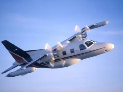2D Mitsubishi MU-2 Peacock Aircraft 3D model