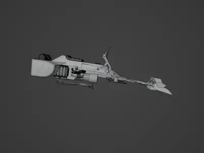 Speeder Bike from The Mandalorian Free 3D model
