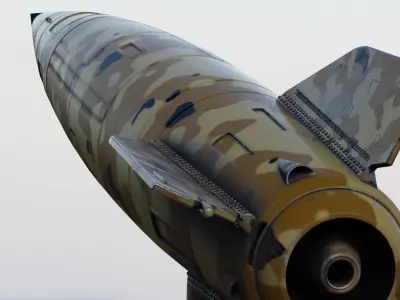 V2 Rocket missile 3D model