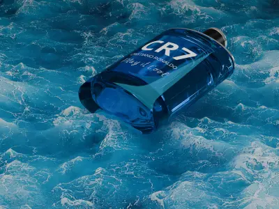 CR7 perfume in the ocean 3D model