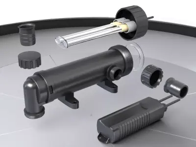 Fish Tank Lamp Filter showcase High detailed 3d model Low-poly 3D model