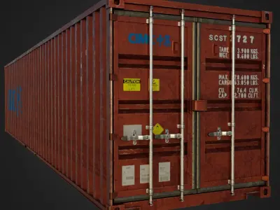Shipping Container - 40 feet 3D model