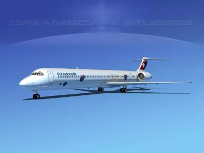 McDonnell Douglas MD-80 Crossair 3D model