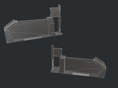 Cyberpunk Terminal  Barrier Game-Ready Low-poly 3D model