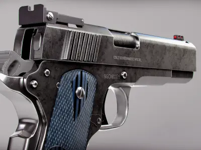 Pistole Colt 1911 Gold Cup Trophy 5 3D model