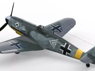 Bf 109 f-2  Messerschmitt  3D model