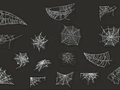Free Pack - Cobwebs Free low-poly 3D model