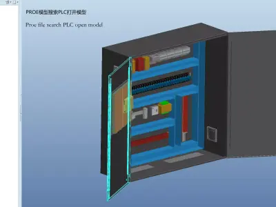 PLC control box 3D model