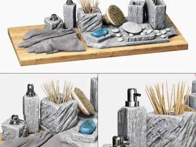Batroom decor stone soap n3 3D model