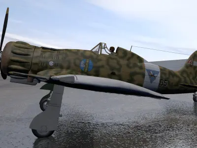 Macchi Mc-200 Saetta 3D model