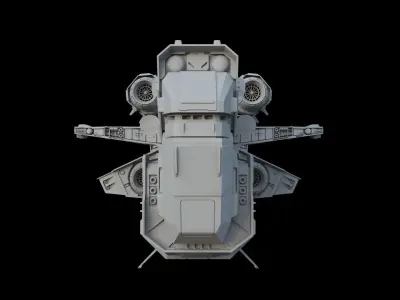 Spaceship - Sci Fi  Transport Ship 3D model