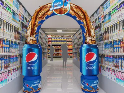 PEPSI STAND UY567 Low-poly 3D model