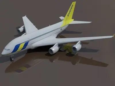 Sudan Airways Airbus A380 3D model