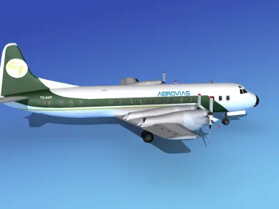 Lockheed L-188 Electra HP Aerovias 3D model